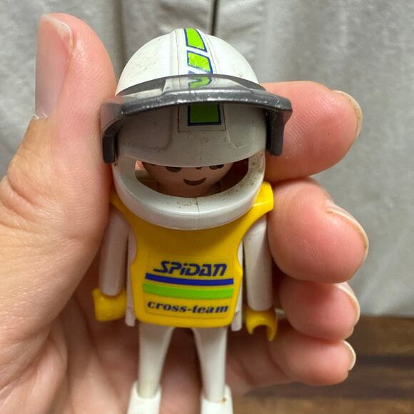 Vintage Playmobil Off-Road Motorcycle Rider Set 3301 Motocross Spidan Cross Team - Picture 5 of 7